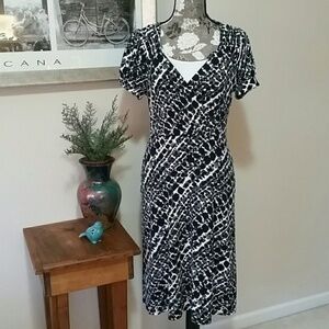 Merona Short sleeve dress sz S black/white